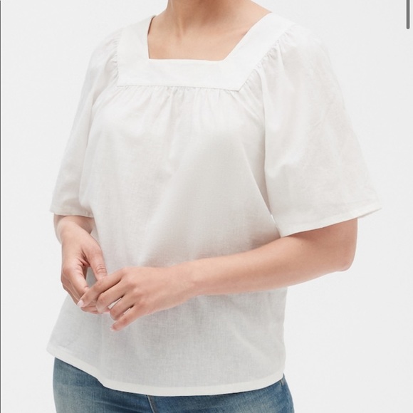 Gap Square Neck Linen Top - Picture 3 of 3